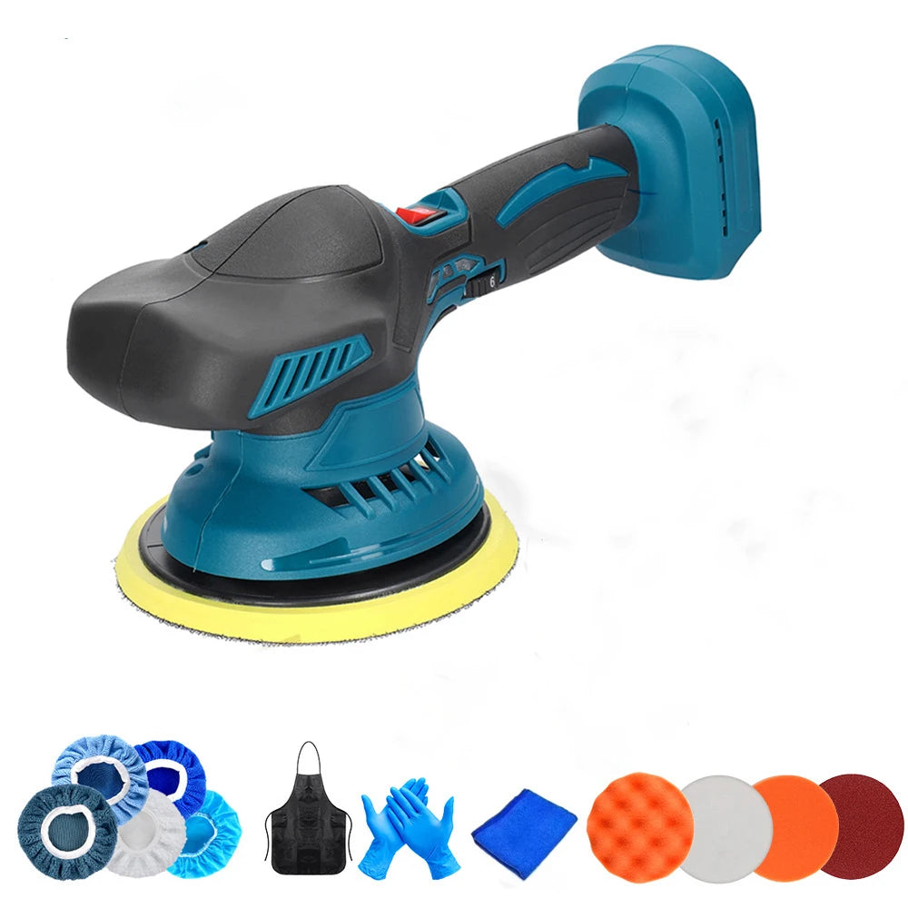 Cordless Car Polisher 6 Gears Electric Auto Polishing Cleaning Metal Waxing Wood Sanding Rust Removal Tool For Makita Battery 