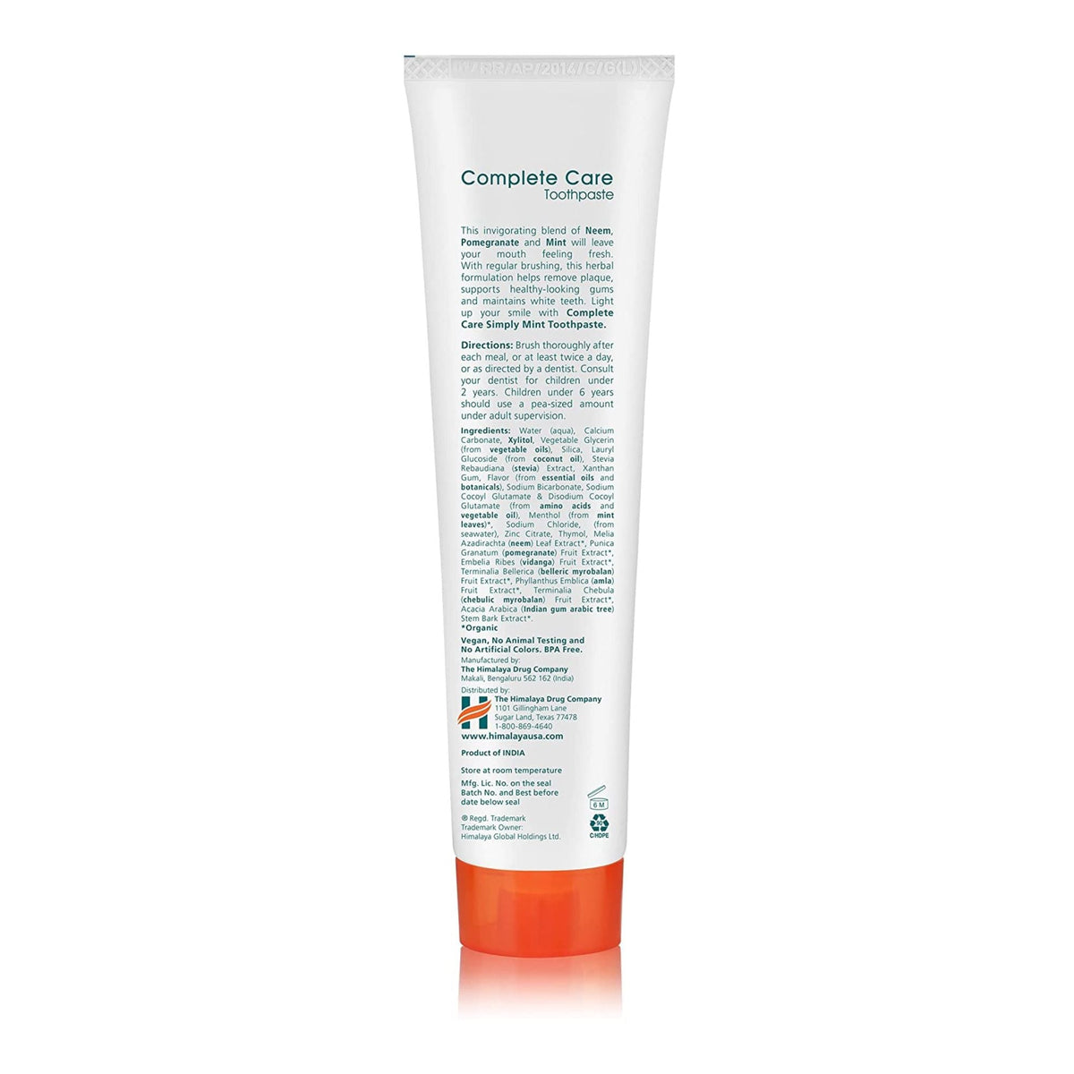 Himalaya BOTANIQUE Complete Care Zahnpasta - Simply Mint - 150g