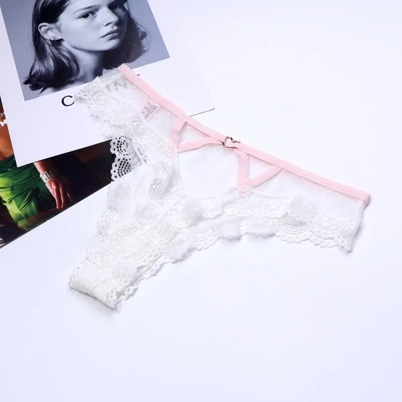2026 Sexy Lace Panties Women Heart Low-Waist Underpant Hollow Out Thong Female Seamless Underwear Interest Lingerie