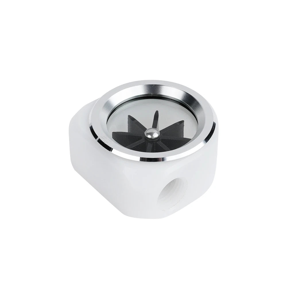 IceManCooler G1/4“ Water Cooling Velocity Of Flow ,Computer Water Cooler Build Accessory, Black ,White ICE-R3