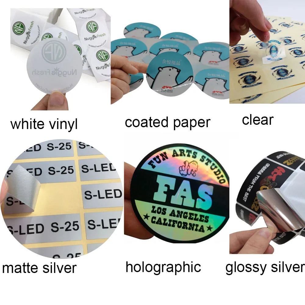 Custom Circle Logo Sticker DIY Personalized 2-8cm Design Your Own Logos Seal Labels for Botttles and Cans Wedding Gift Pack