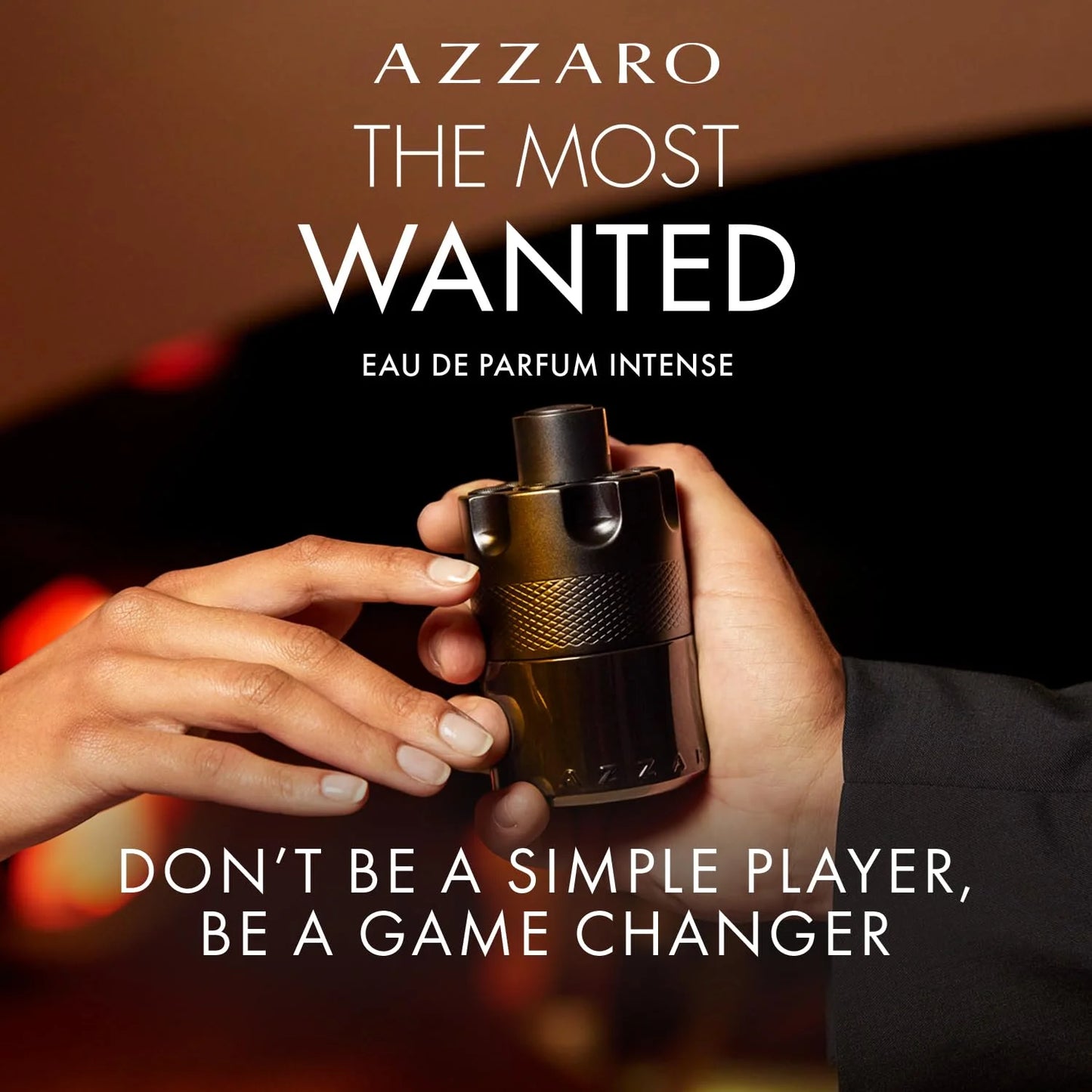 Azzaro The Most Wanted 100ml Eau de Parfum Intense - Woody & Seductive Mens Cologne - Fougère, Ambery & Spicy Fragrance for Date Night - Lasting Wear - Luxury Perfumes for Men, Wooden base, long-lasting fragrance, black Hard