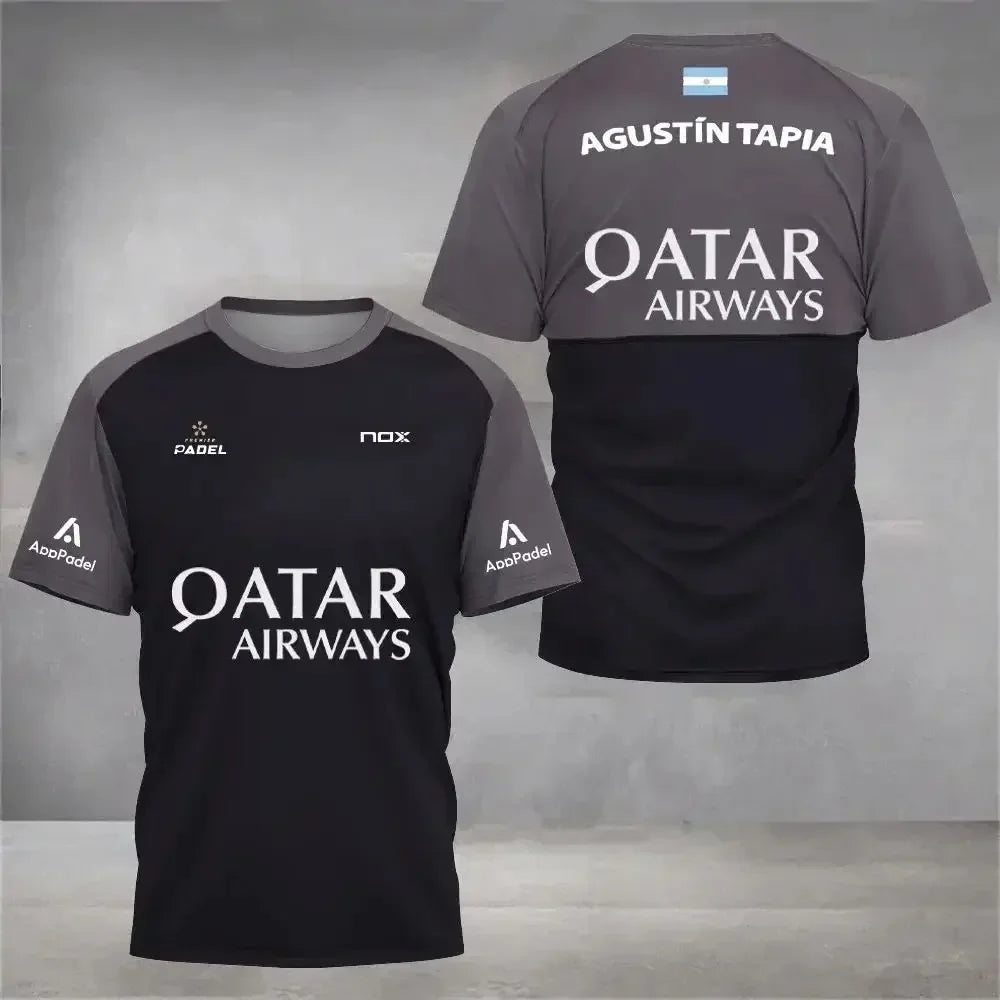 Summer Men's and Kids' Badminton and Tennis Sports Training Short Sleeve T-Shirt Casual Streetwear Top for Men