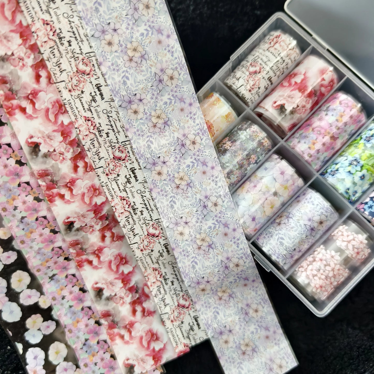 10Rolls Halloween Flower Plaid Angel Marble Bow Nail Foils Transfer Paper Nail Art Stickers Decal Nails Decoration