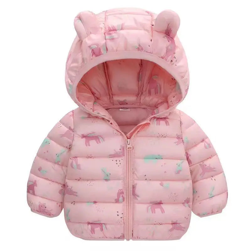 Winter Thick Warm Jackets Autumn Big Kids Padded Down Cotton Clothes Boys Girls Hooded Parka Coats Children Outerwear 2-6 Years