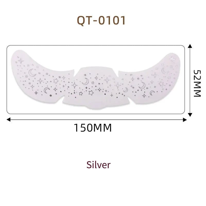 1pc Hot Stamping Freckles Makeup Sticker Metallic Radiation Golden Silver Fake Freckles Temporary Tattoo Stickers Face Makeup