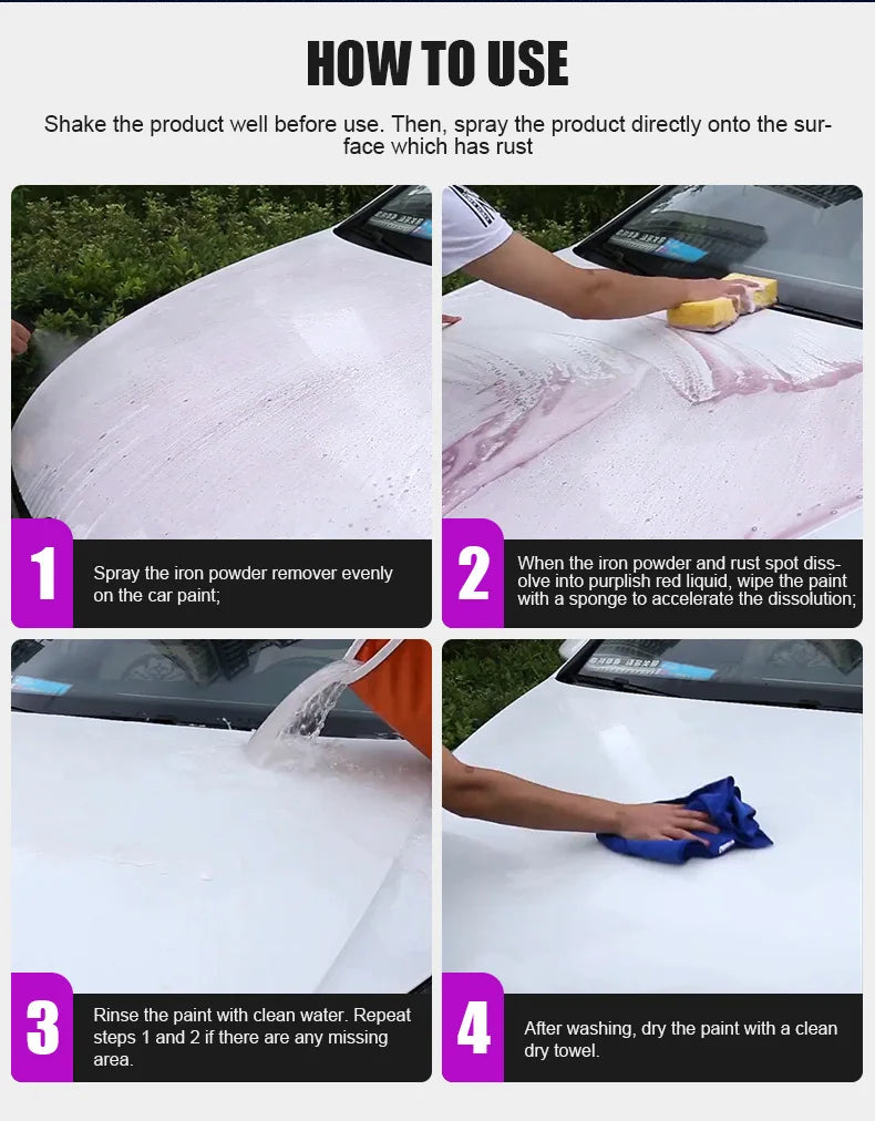200ml Car Iron Remover Protect Paint Wheels And Brake Rim Metal Dust & Iron Powder Remover JB-XPCS 18