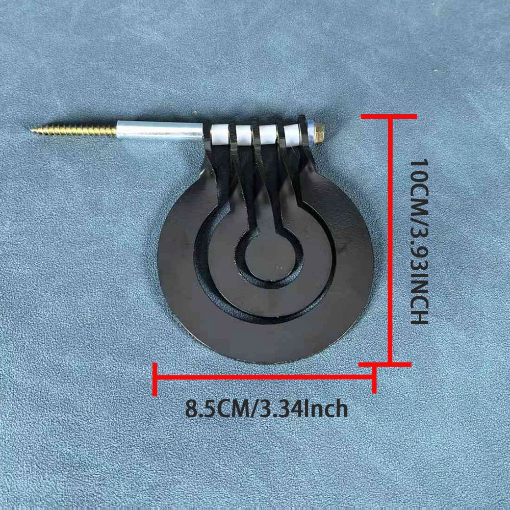 1Z-Shooting Practice with A Three - Ring Tree - Inserted Rotating Pendulum Target Made of 3 - Millimeter - Thick Metal