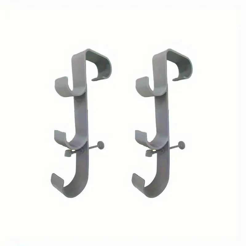 Pool Leaf Skimmer Net Holder Adjustable Telescopic Pole Hanger Above Ground Pool Outdoor Hot Tub Poolside Cleaning Accessories