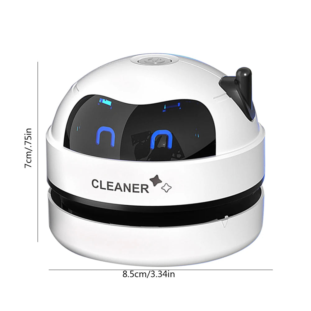 Handheld Mini Vacuum Cleaner Desk Table Dust Vacuum USB Charging Desktop Cleaner With Clean Brush For Home Office Table Sweeper