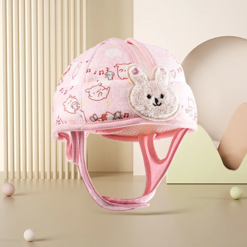 1-3T Toddler Baby Head Protector Safety Hat Cute Bear Bunny Baby Prevent Injured Helmet for Crawling Walking Learning Headgear