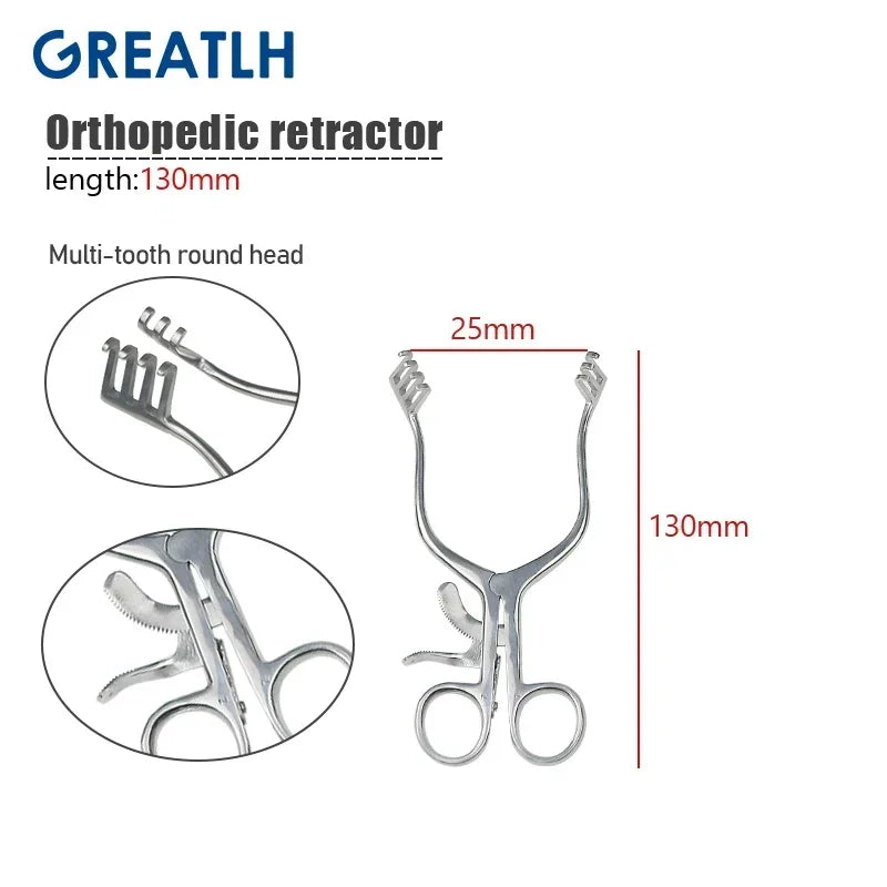 GREATLH Veterinary Instruments Orthopedics Weitlaner Retractor Stainless Steel Self-Retaining Retractor pet