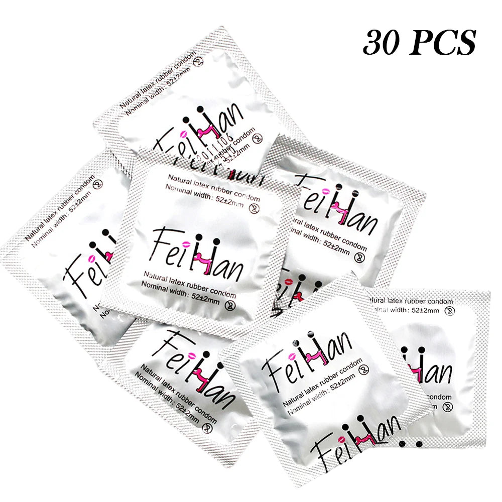 On Sale Smooth Latex Sex Condom 10/30/50pcs/lot Ultra Thin Durable Safe Lubrication Latex Condom Sex Toy For Men Adults Products