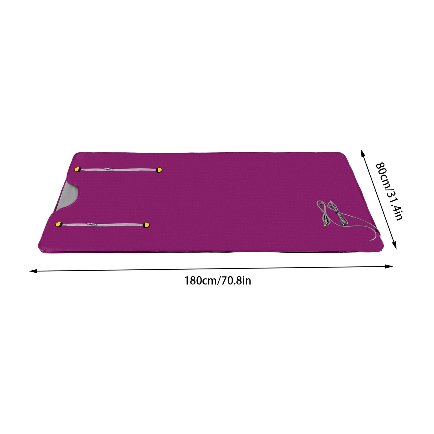 Portable Sauna Blanket 180*80cm,Heating Blanket w/ Remote Control for Relaxation Detoxification Purple/Silver/Black