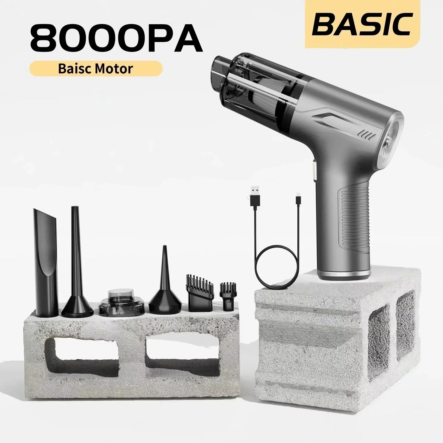 CENRR 980000PA Mini Car Vacuum Cleaner Strong Scution Powerful Wireless Car Cleaner HandHeld Air Gun Portable Vacuum Cleaner