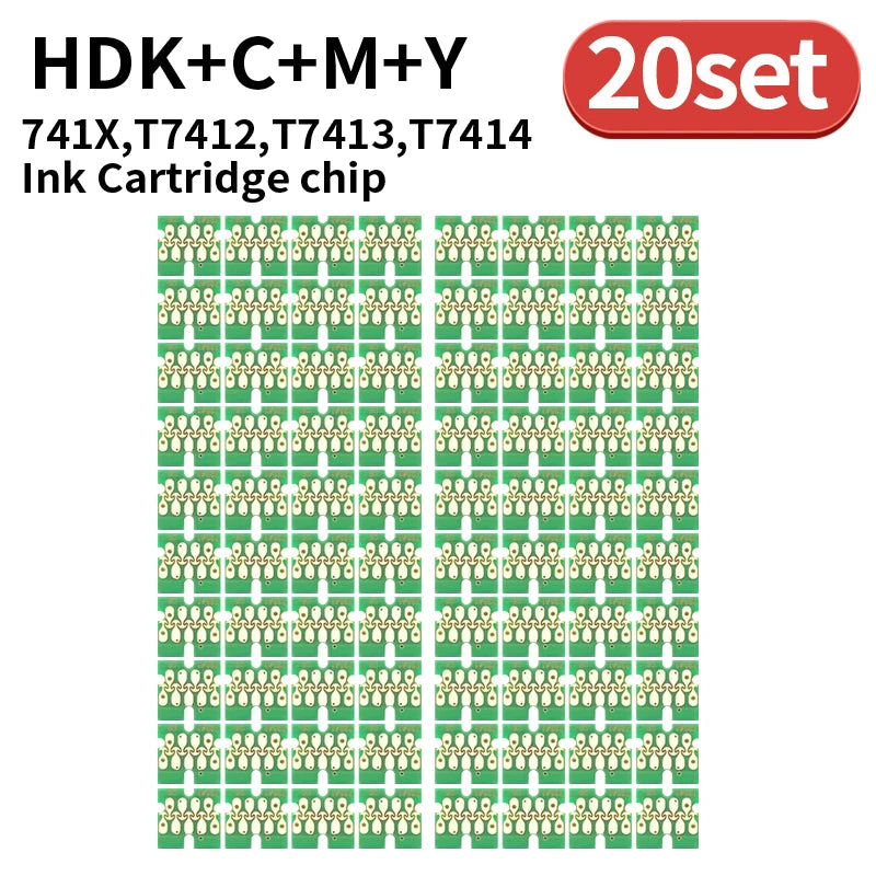 1set~50set T741X-T7414 T7411 T741X Ink Tank Chip For Epson SureColor F6200 F6270 F7270 F9270 F9300 F9330 F9340 F9360 F9370 CHIP