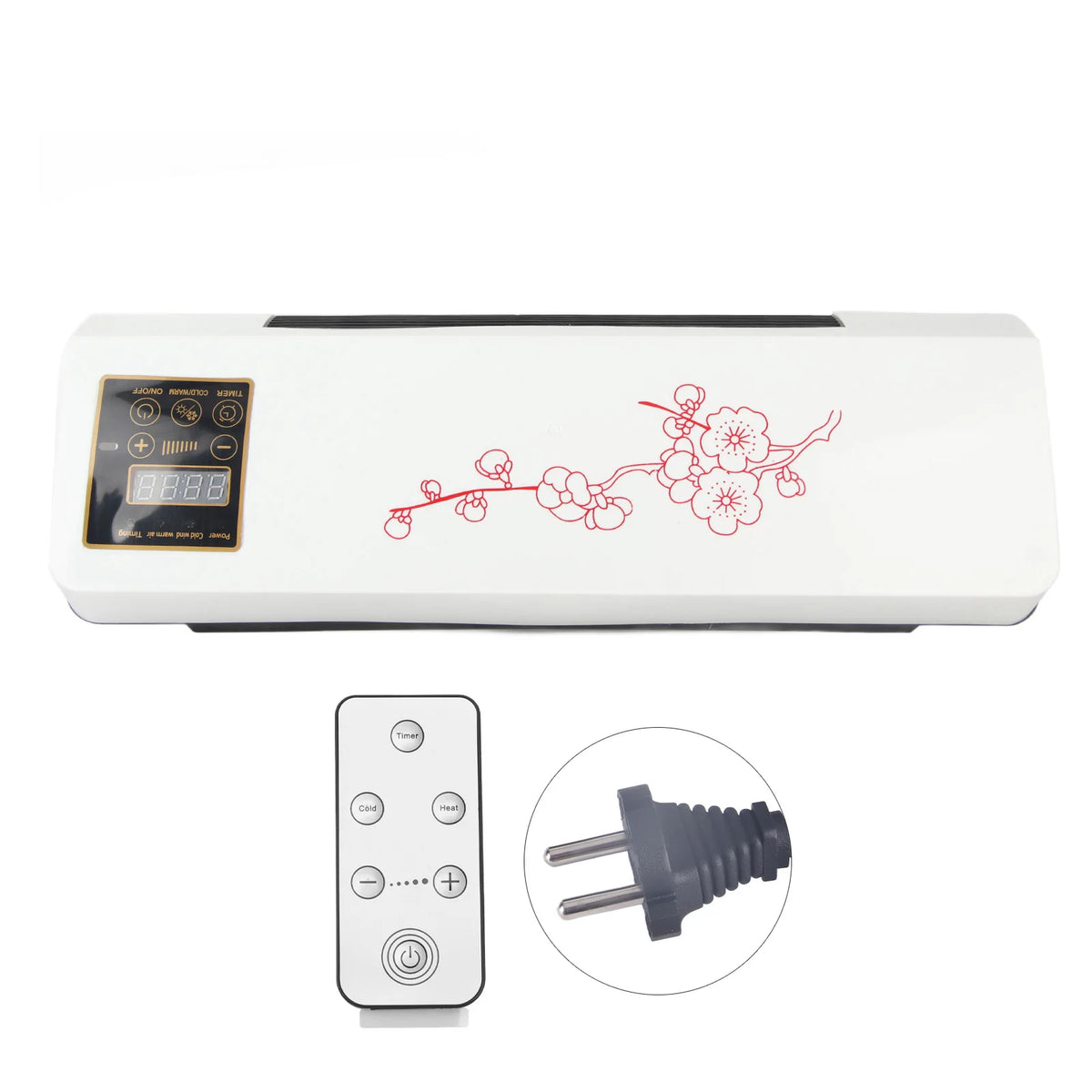 Electric Air Conditioner Fan Wall Mount Easy Temperature Timer Heating and Cooling Fan Cooling Heating Fan