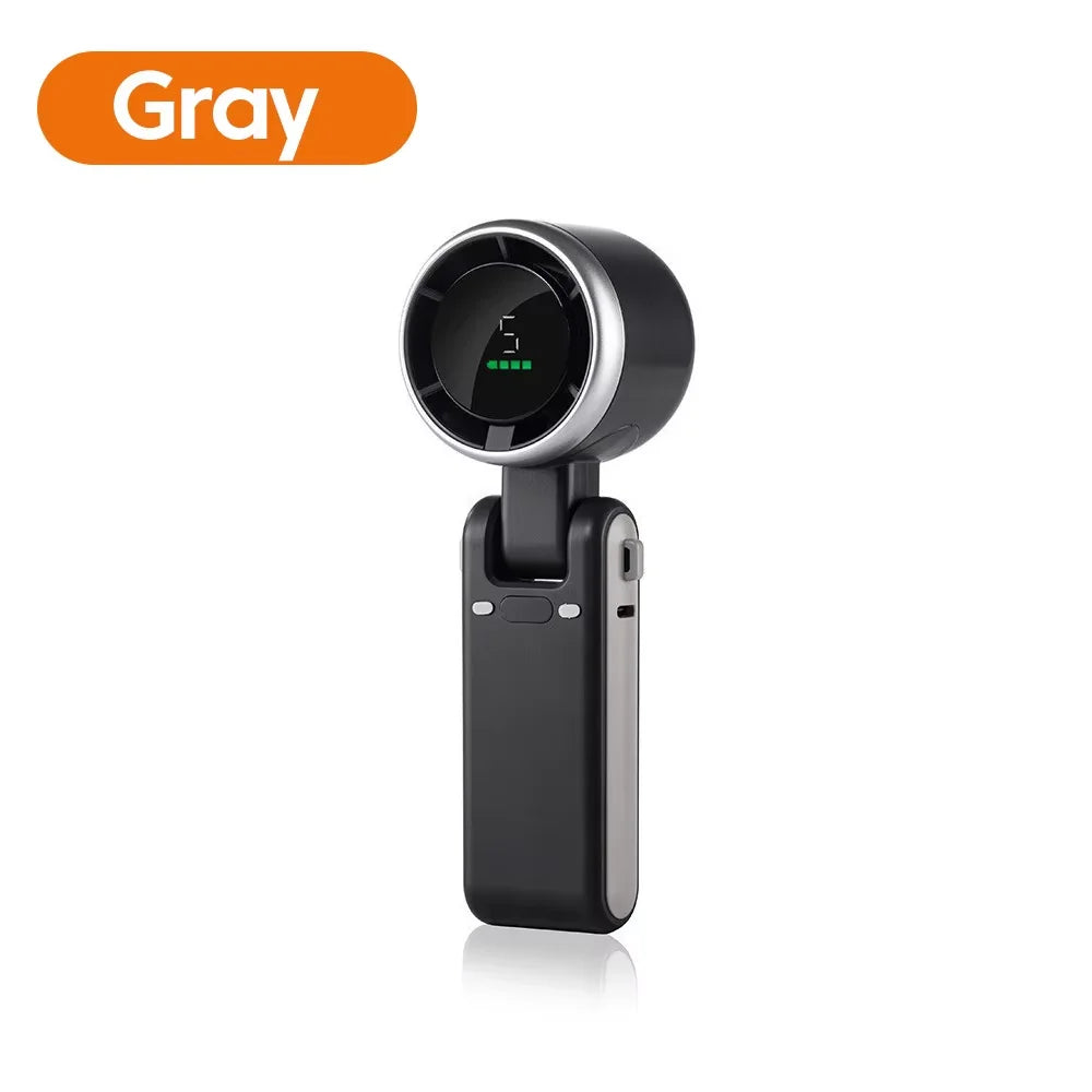 HOMEFISH 3 in 1 Mini Travel Fan 5 Speed Rechargeable Lithium USB Charging Portable Fan