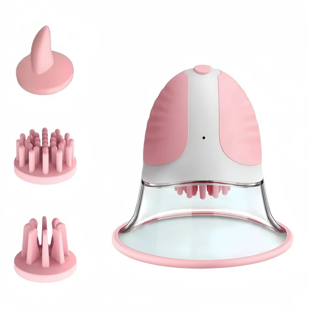 Breast Massage Nipple Sucking Vibrator 10 Vibration Rotation Modes Strong Manual Sucking Stimulator Female Breast Stimulator