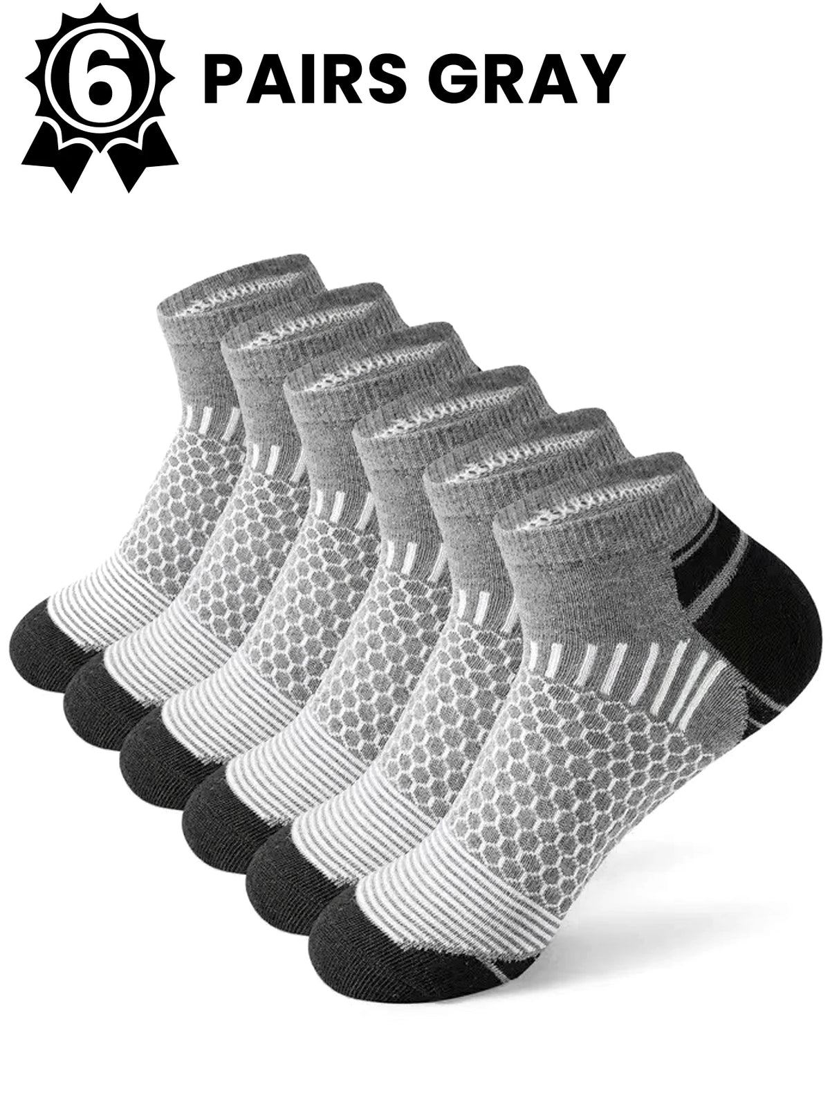 12Pairs High Qualit Athletic Socks Men's Ankle Socks Running Cyclling Waist Honeycomb Design And Firm Sports Leisure Socks Gifts