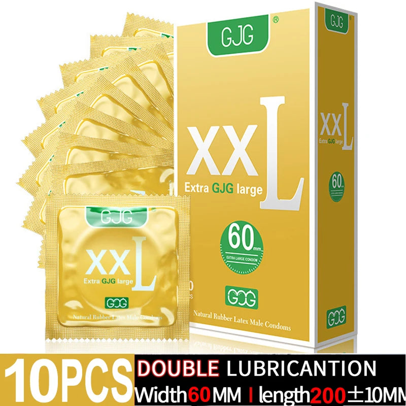 Width-58mm(Length-200mm) Large Size Condoms Men Latex Condom Safe Contraception Protection Adult Sex Products Intimate Care