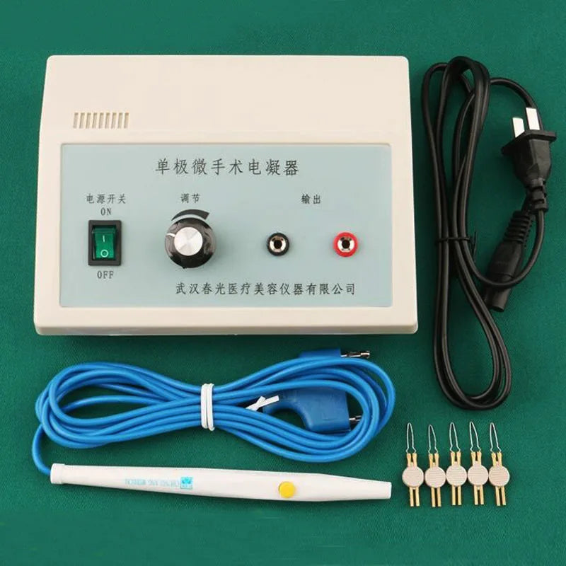 Bipolar Electrocoagulation Double Eyelid Pen Hemostat Cosmetic Plastic Surgery Single Pole Handle Wiring Coagulator