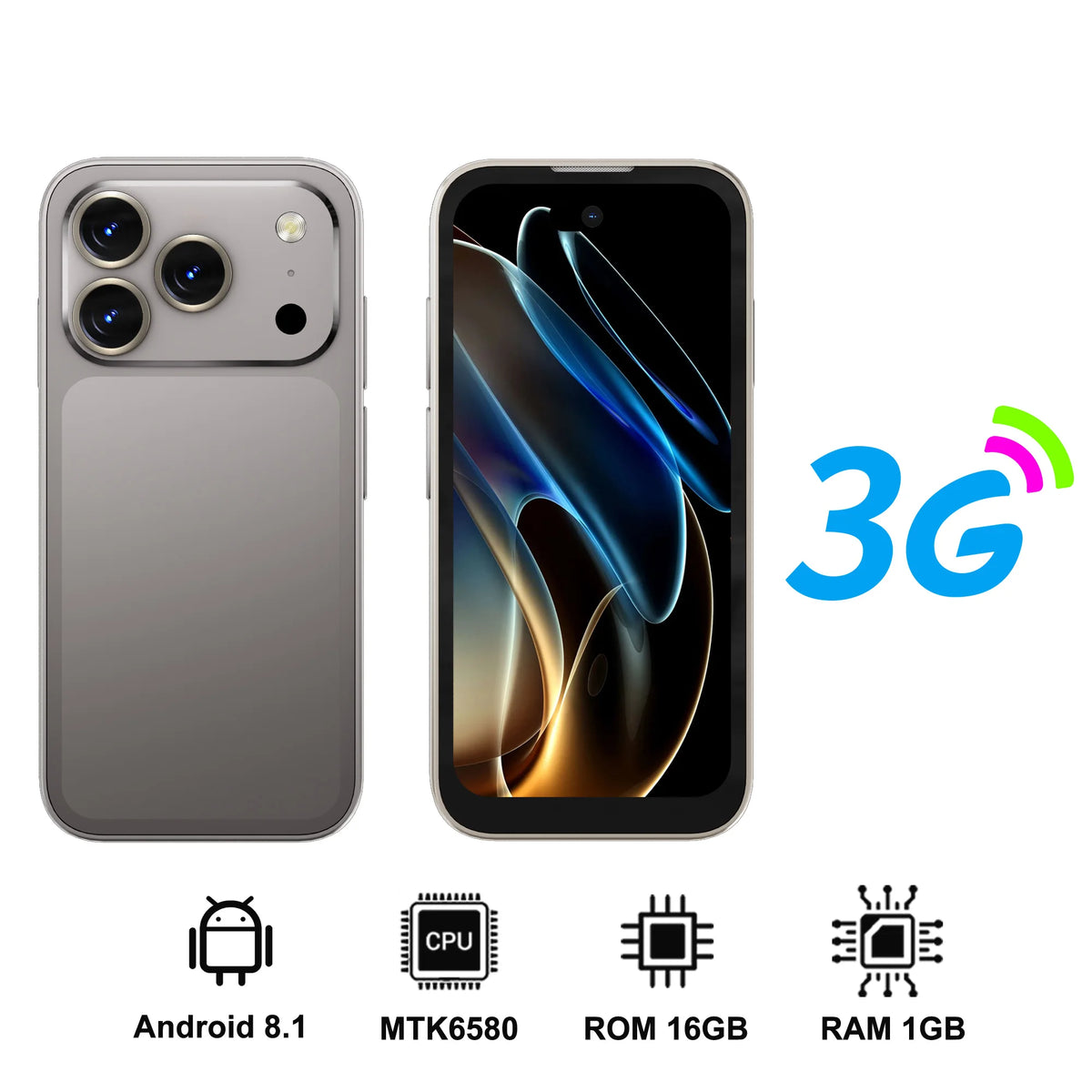 2026 SERVO Mini Smartphone 3G WCDMA 3.75" Display Android System 16GB ROM Play Store Small Smart Mobile Phones Dual SIM Standby
