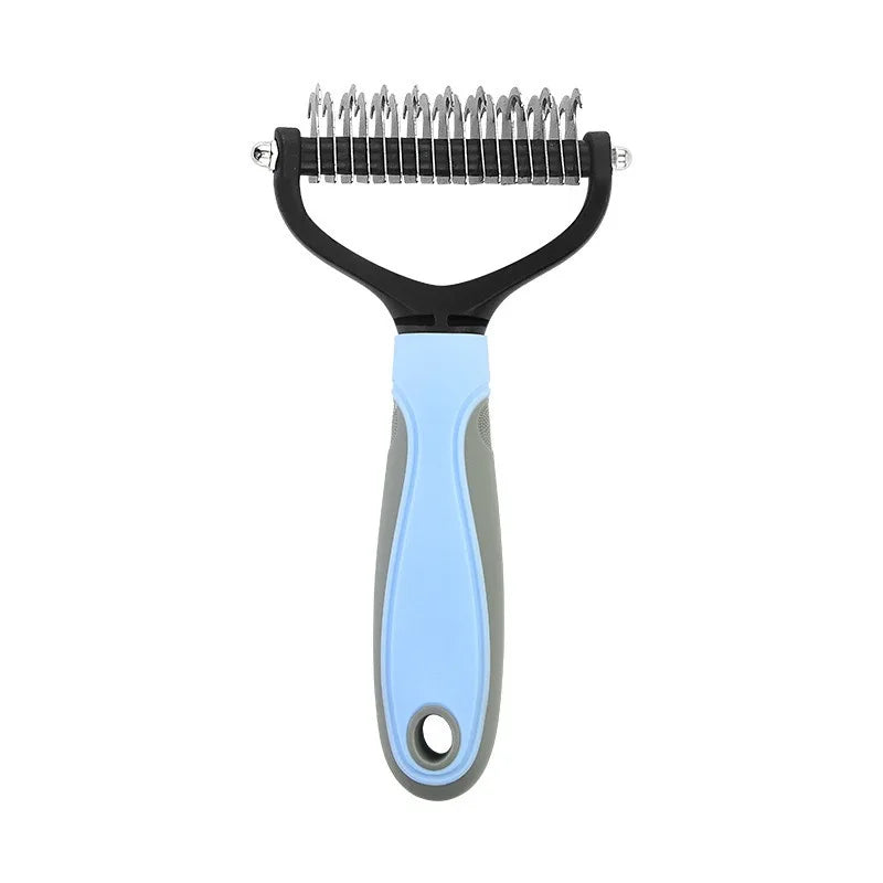 Pet Dog Detangler Dual Side Pet Dematting Comb Dog Cat Knot Remover Brush Undercoat Deshedding Grooming Tool for Long Short Hair