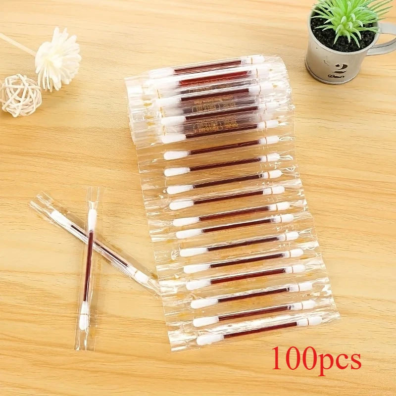 50/100pcs Emergency First Aid Clean Wounds Supplies Disposable Medical Alcohol Sticks Disinfection Iodine Cotton Swabs
