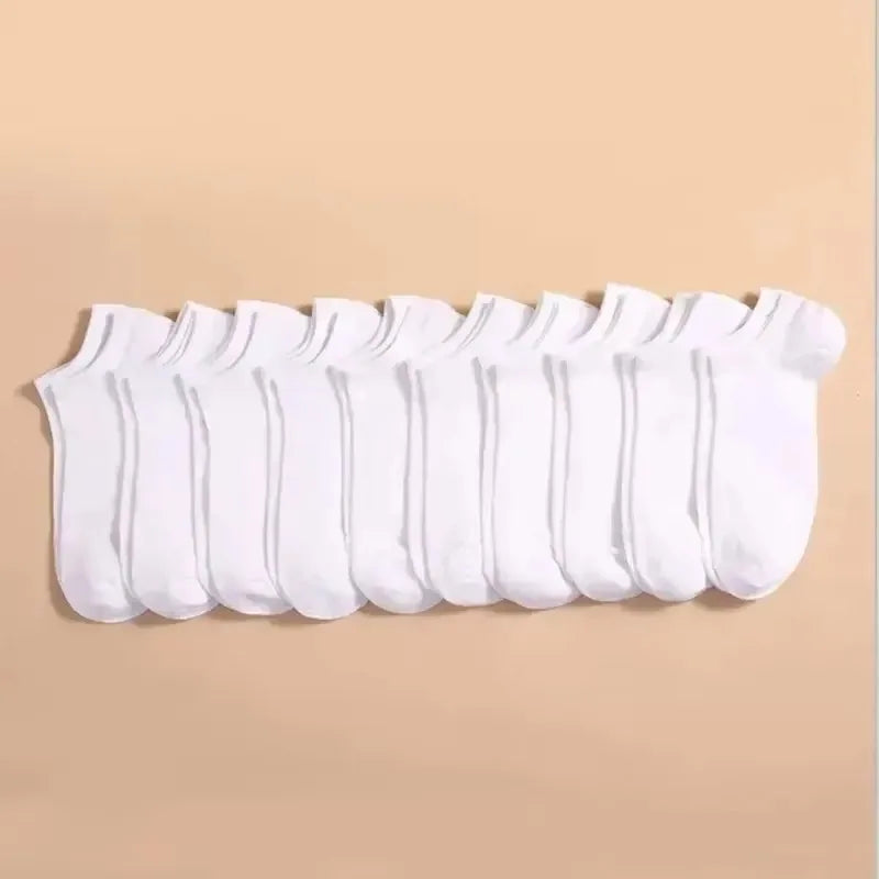 10 Pairs of Antibacterial, Odor Proof, Breathable, and Comfortable Boat Socks, Suitable for Spring, Autumn, Winter, and Summer,