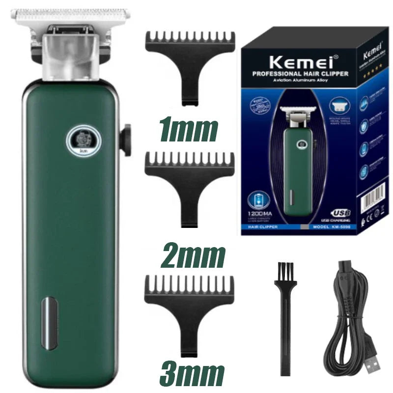 Kemei Electric Hair Cutting Machine Luminous High-power Silent Hair Clipper Man Shaver Trimmer For Men KM-5098