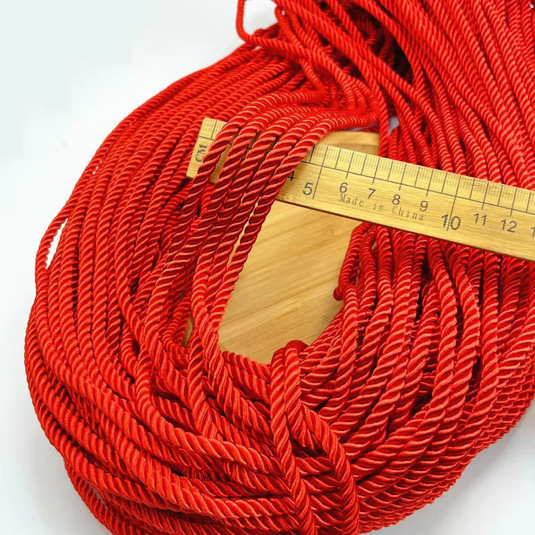 5MM Twisted Cord Rope Trim Craft Decorative Polyester Rope Handmade Cording for Sewing Crafts Upholstery Home Decor 5m