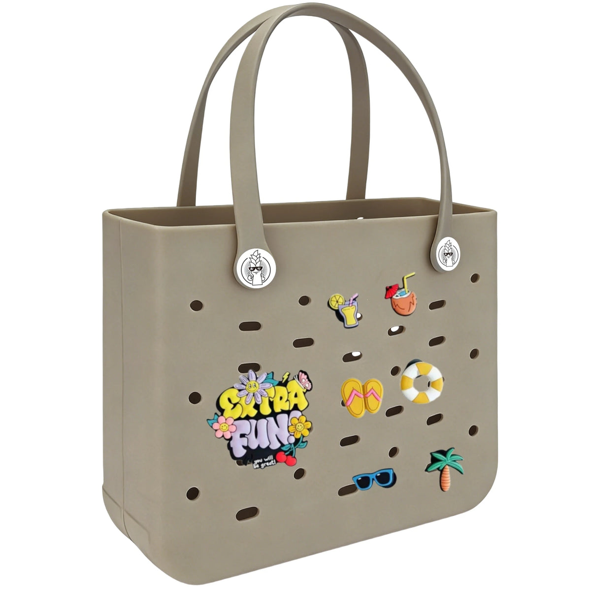 L Large Beach Bag EVA Rubber Waterproof Beach Travel Picnic Storage Basket Women's Shopping Handbag Hemp Bag Jelly Tote Bag