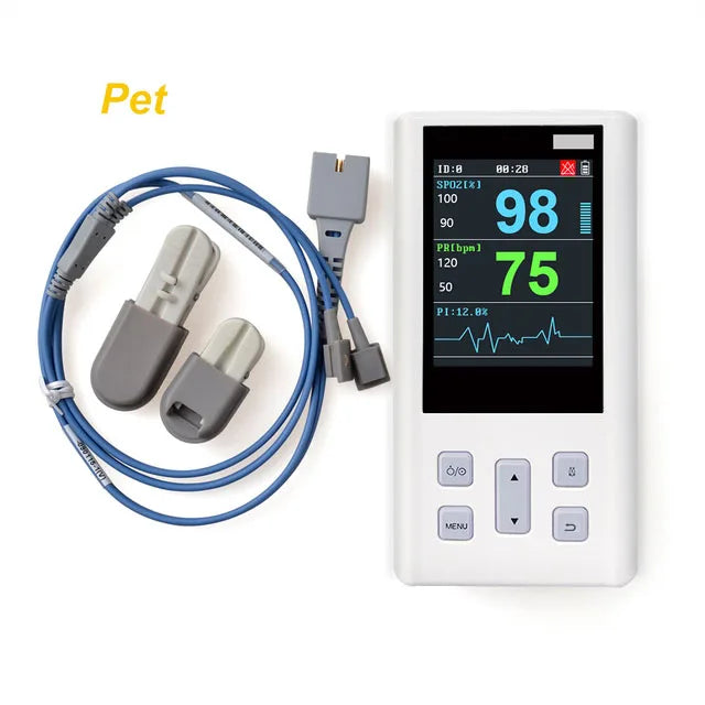 Portable Pulse Oximeter Monitor for Heart Rate and Oxygen Saturation with Veterinary and Medical SPO2 with Memory