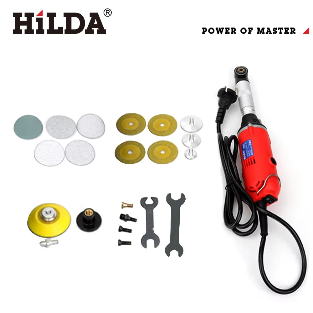 HILDA Ceramic Tile Beauty Sewing Tool 380W Electric Straight Grinder 6 Variable Speeds Cleaning Machine Grinder Sander Polisher