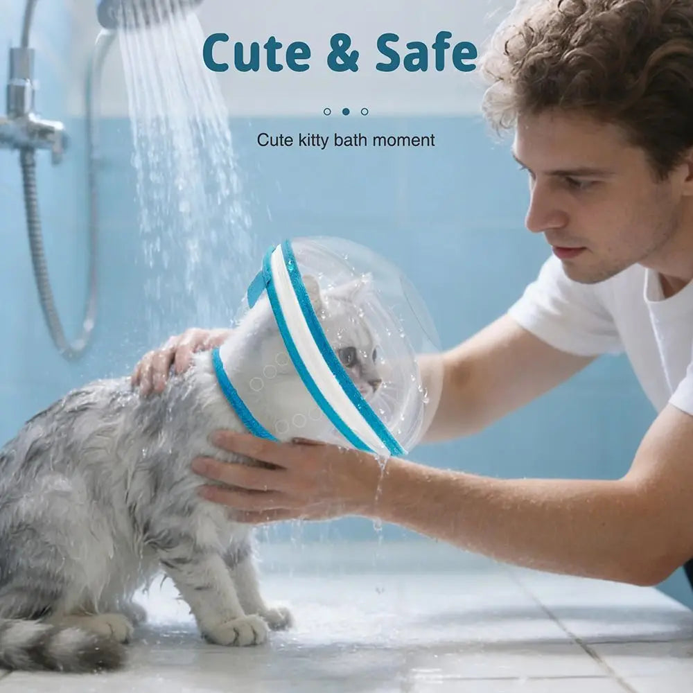 Protective Biting Prevention Cat Muzzle Breathable Transparent Astronaut Helmet Adjustable Pet Hood Pet Supplies