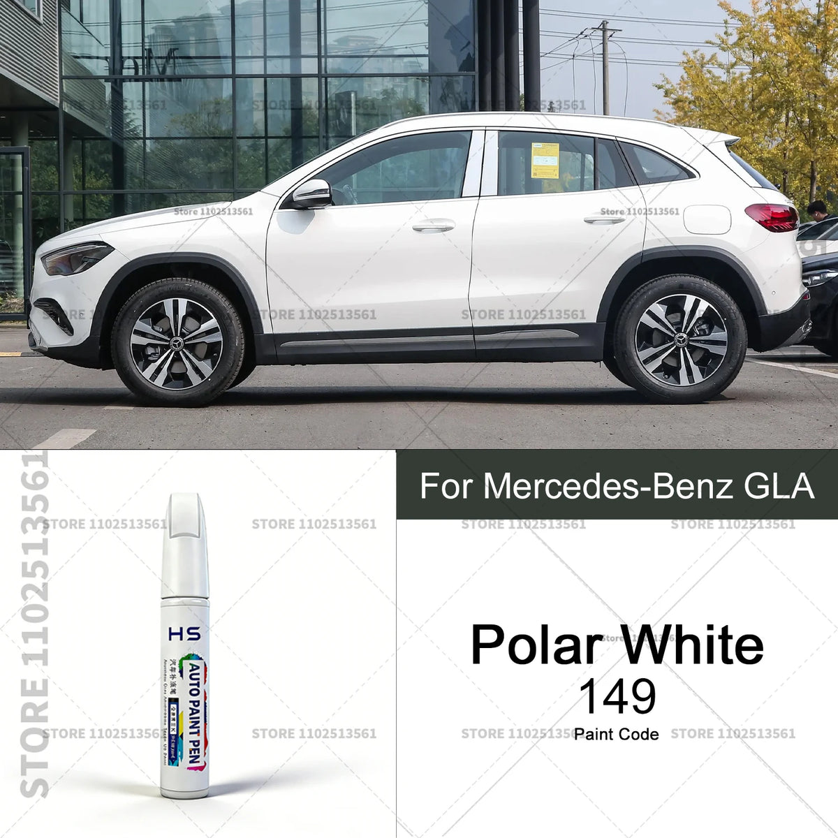 Car Paint Repair Pen Touch Up Scratch Remover DIY Auto Accessories For Mercedes-Benz GLA Jewel Blue Polar White Rose Gold Red