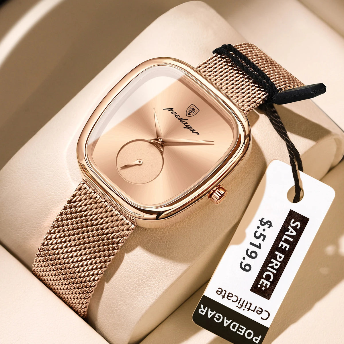 POEDAGAR Luxury Fashion Elegant Ladies Watch Waterproof Watch for Woman Mesh Stainless Steel Quartz Women's Watches Female Reloj