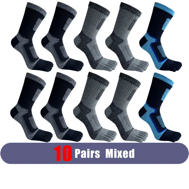 5 Pairs Toe Sport Short Socks Man Thick Compression Mesh Endurable Fitness Bike Run Outdoor Basketball Travel 5 Finger Socks