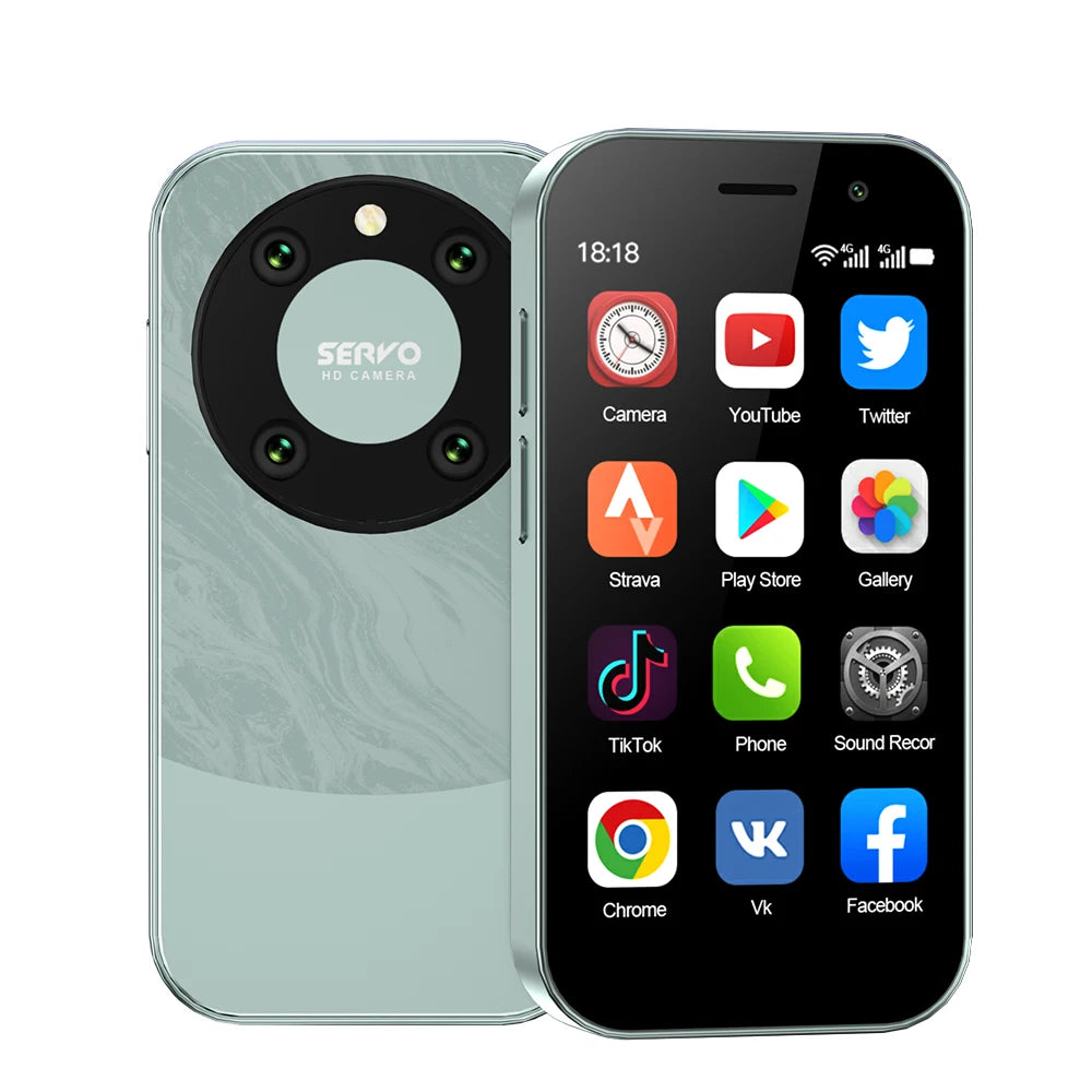 SERVO KING9000 4G LTE Mini Smartphone Android System RAM 2GB ROM 16GB Google Play WhatsAPP Hotspot 2 SIM Pocket Small Cellphones