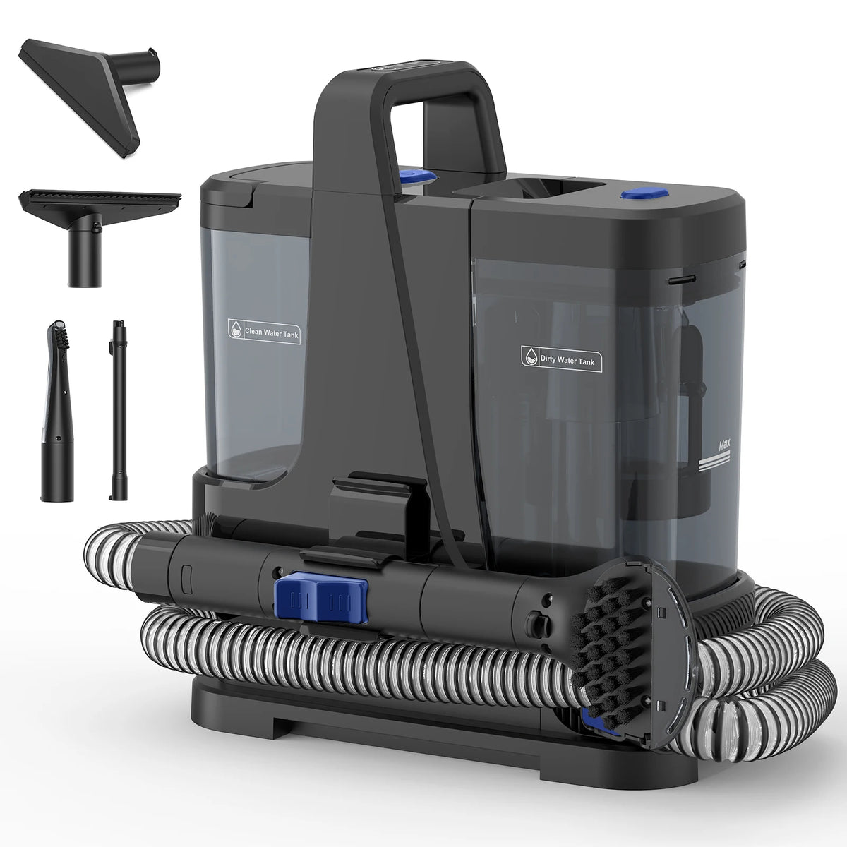 Lubluelu V8 800W Hot Water Carpet Cleaner 60°C Deep Clean Pet Stains 15kPa Strong Suction 5M Long Power Cord 1.75L Tank