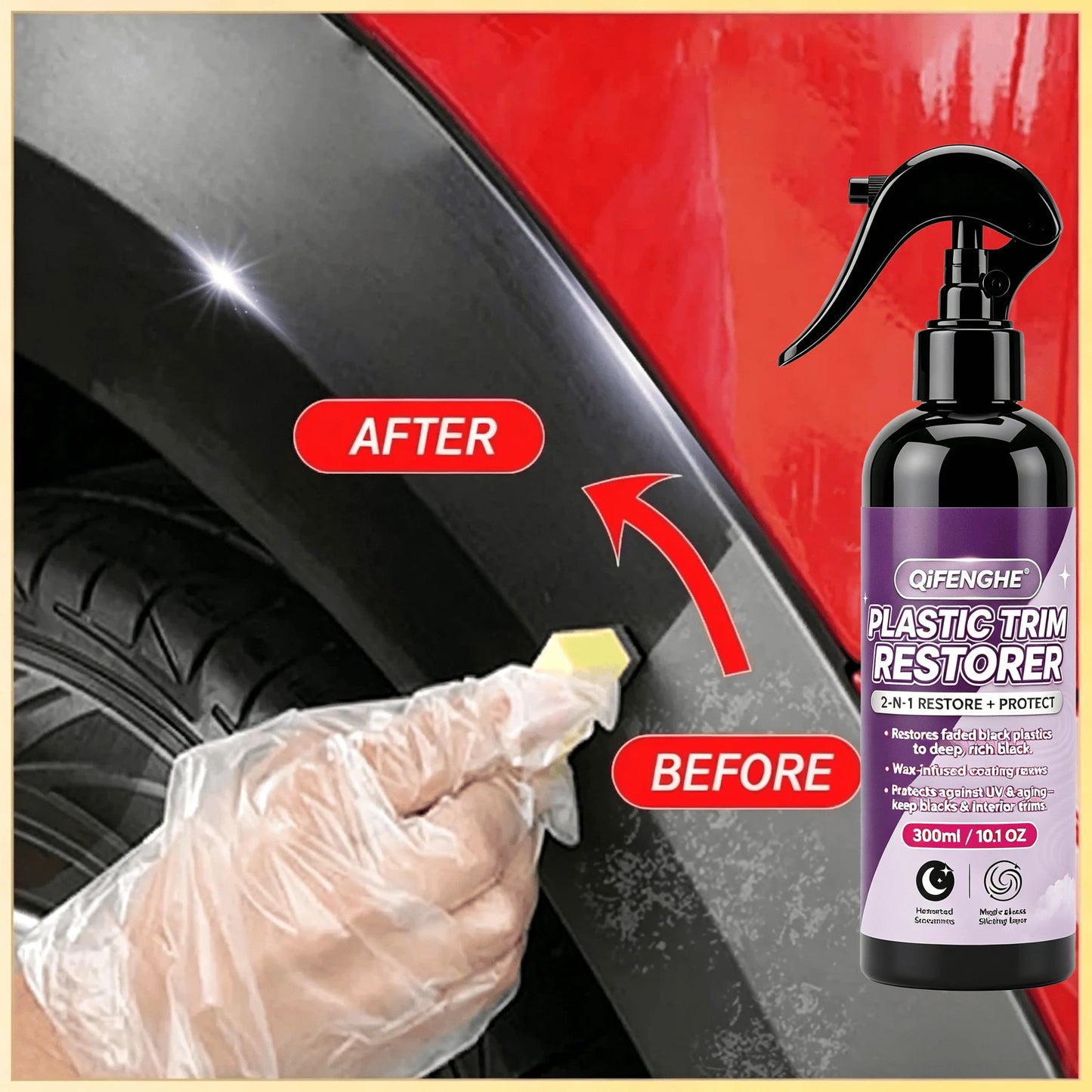 Plastic Restorer Back To Black Gloss Car Cleaning Products Auto Polish Coating Car Detailing Renovator Shiny And Darker!