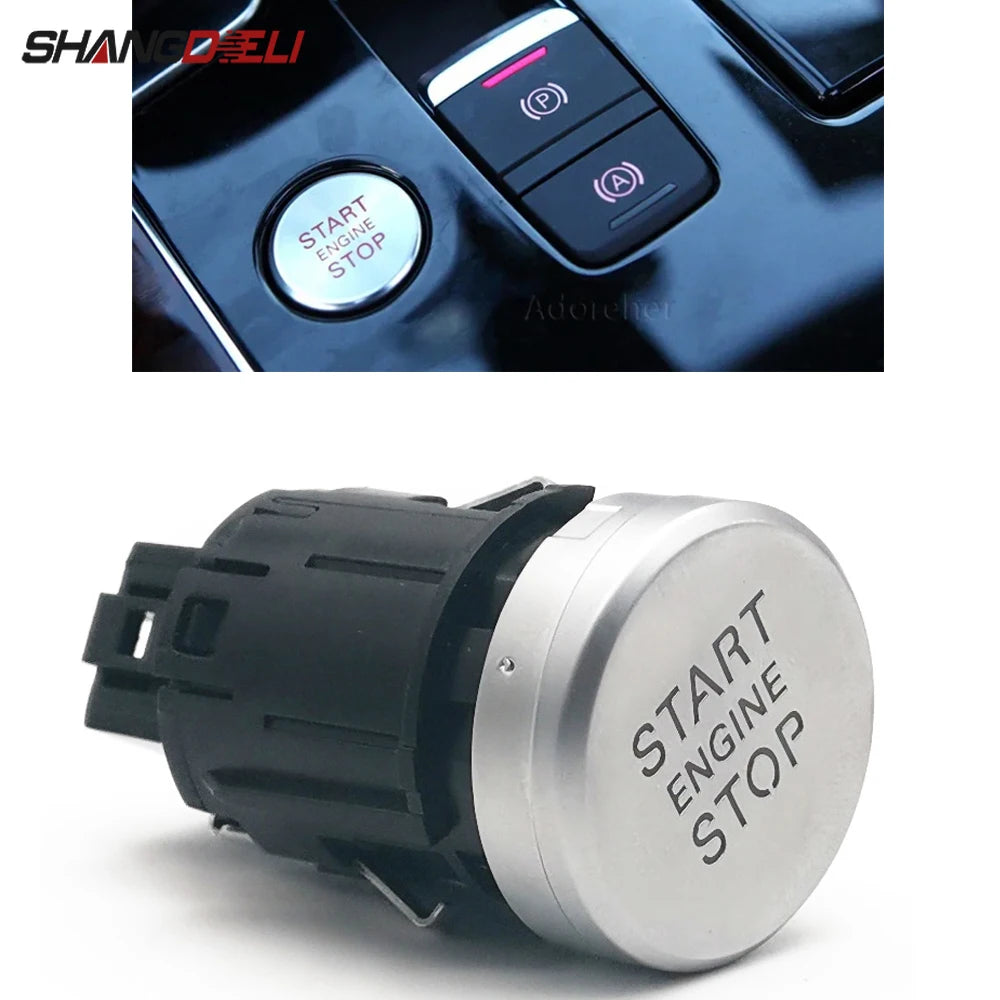 6PINS Car One Key Start Switch Button Start Stop Button for Audi A8 D4 Quattro S8 Engine Ignition Switch 4H1905217A