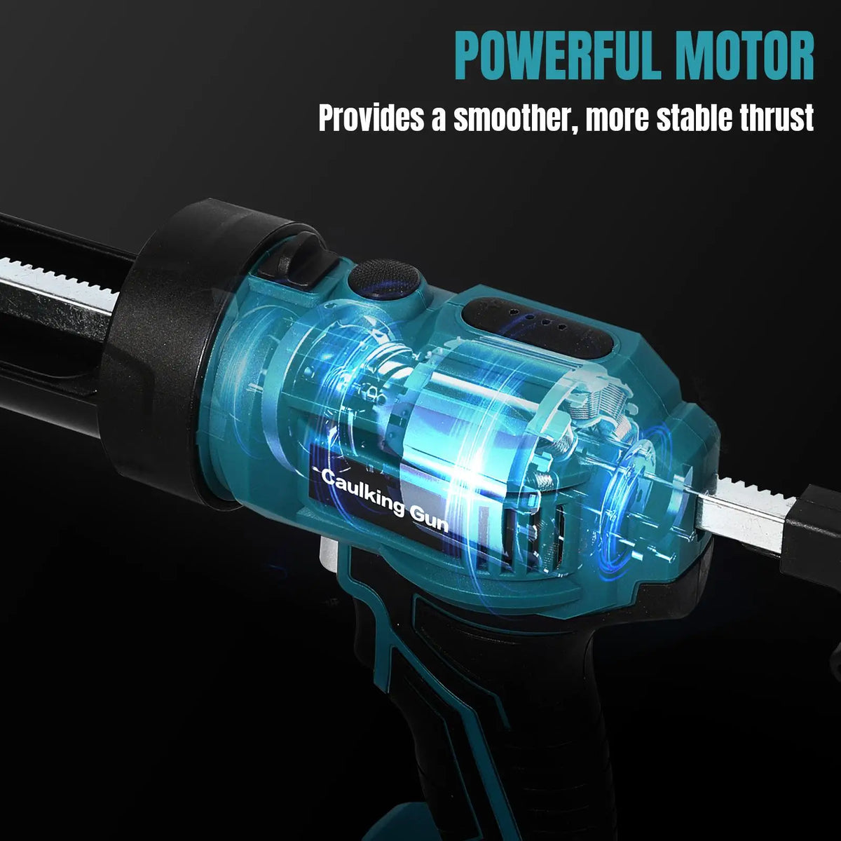 21V Cordless Electric Caulking Gun 4 Speed Adjustable Anti Drip Silicone Sealant Applicator 300ml 10oz Cartridge Rechargeable Power Tool for Construction Window Door Kitchen Bathroom Home Repair DIY