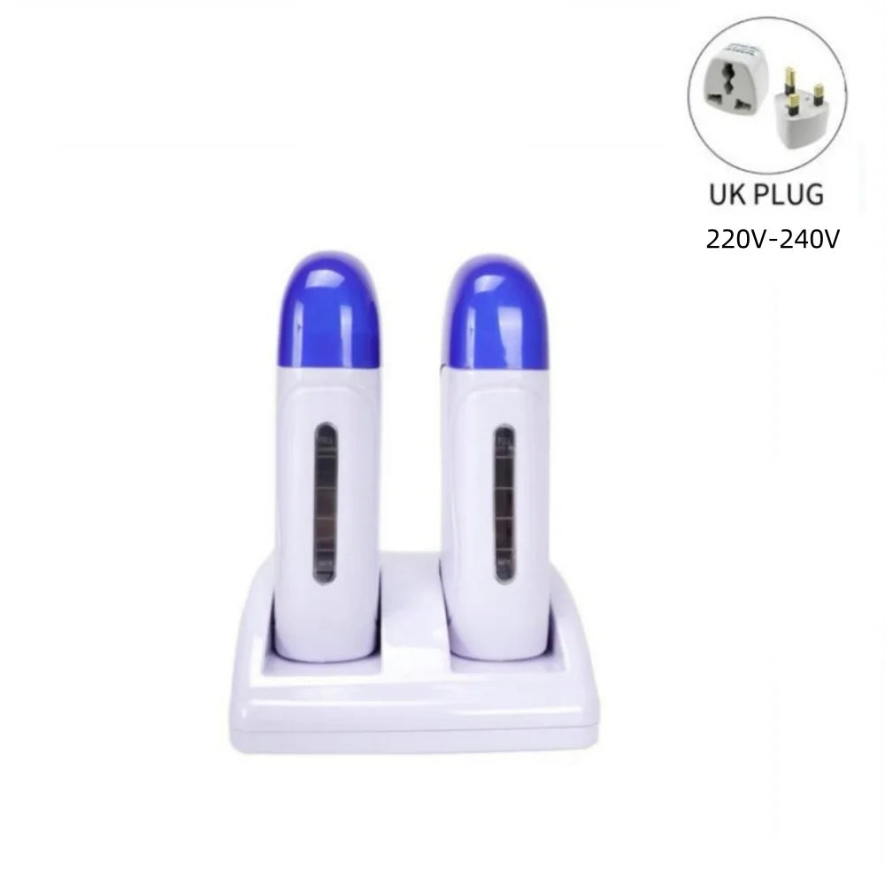 Wax Warmer for Hair Removal Double Depilatory Roll On Wax Heater Mild Home Waxing Machine Suitable for Arm Legs Face Back Armpit