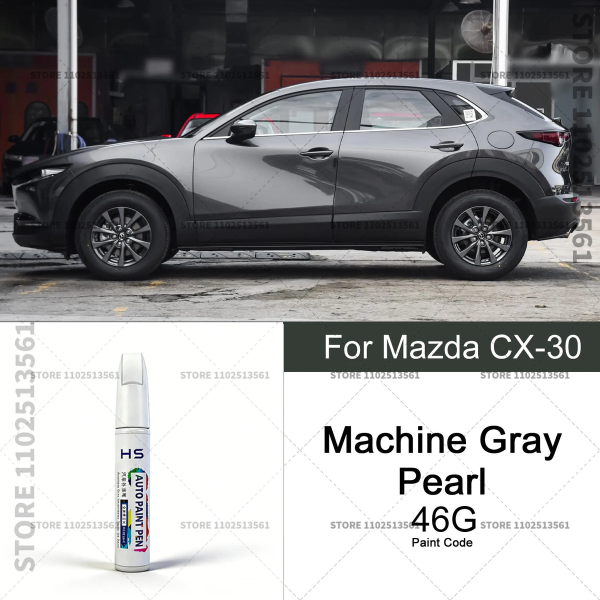For 2019-2025 Mazda CX 30 Car Paint Repair Pen Touch Up Scratch Remover DIY Auto Accessories Blue White Red Polymetal Grey