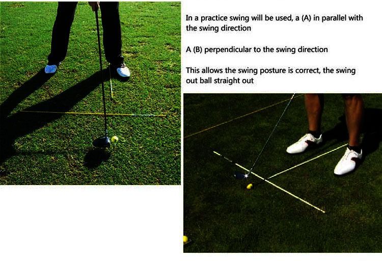 PGM 2 Pcs Golf Alignment Sticks Alignment Rods Direction Indicator Swing Guide Tool with Clear Tube Case for Full Swing Practice