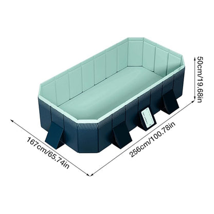 Blue Foldable Frame Swimming Pool For Kids Family Garden Summer Water Play Backyard Water Pool Multiple Sizes