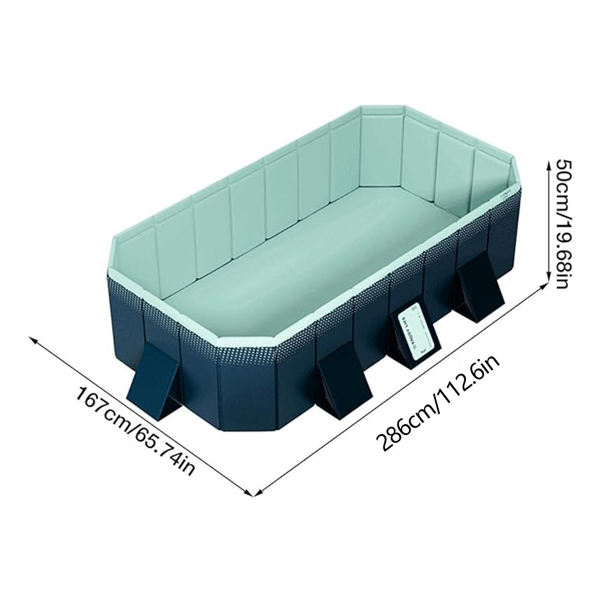 Foldable Pool Swimming Pool For Family Adults Child Collapsible Swimming Pool For Outside Backyard Portable Pet Swimming Pool For 1~8 People Can Connected Water Pump