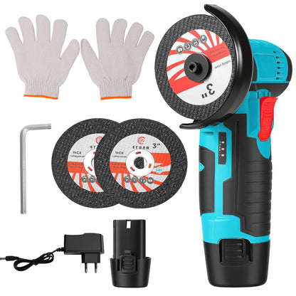 19500rpm 12V Mini Angle Grinder Grinding Cordless Machine Lithium Battery Rechargeable Grinder Cushing Power Tools